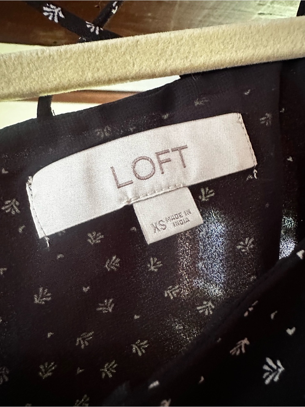 LOFT Black Micro Floral Spaghetti-Strap Cami - Picture 2 of 2